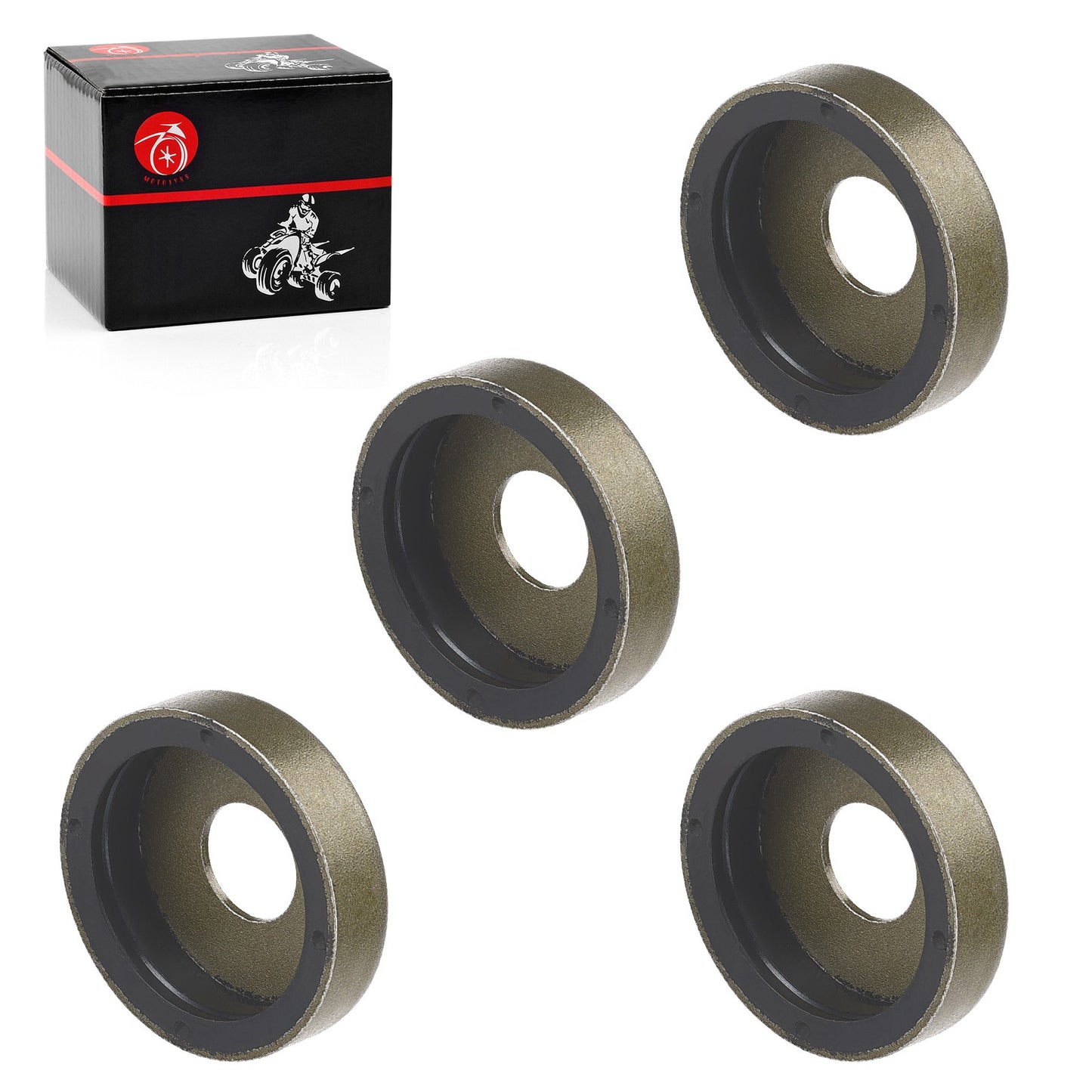 Set of 4 Front A-Arm Bushing Caps for Polaris Outlaw 50/90 (2007–2019)