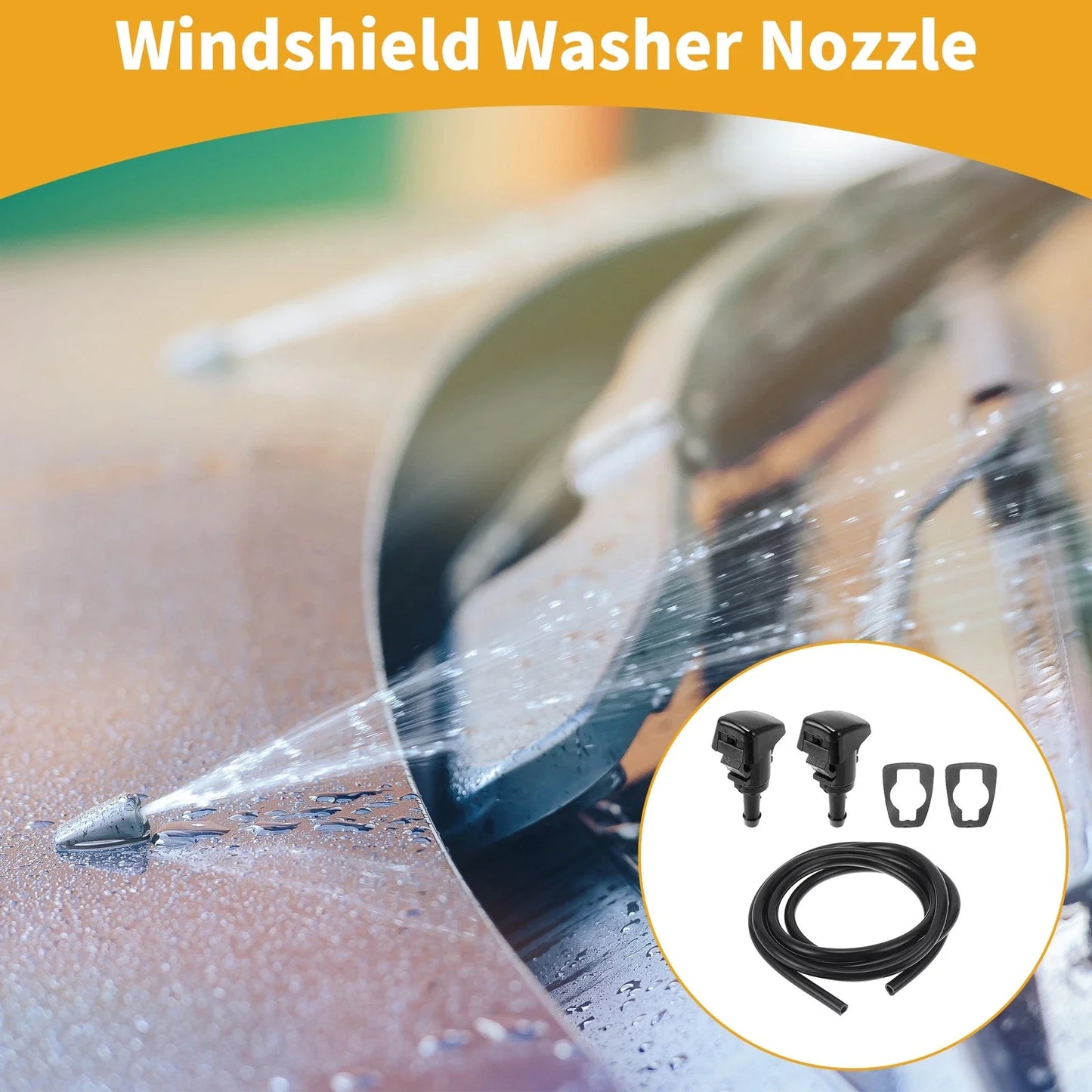 Windshield Washer Nozzle Kit for Chrysler 300 (2006-2010) - 1 x Fluid Hose