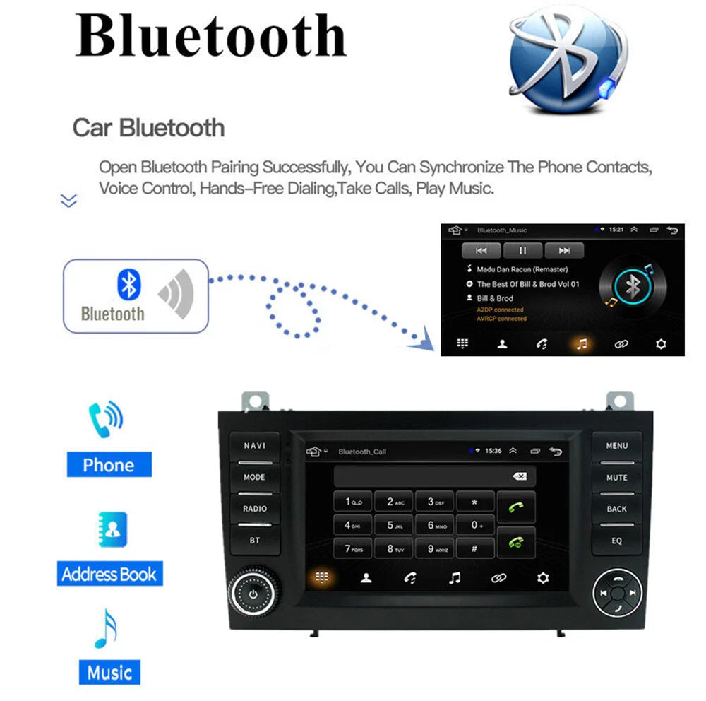 7" Stereo Radio GPS Navi Head Unit for 04-10 Benz SLK-Class R171 (2004-2010)