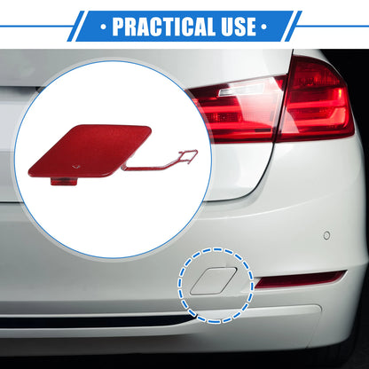 Tow Hook Eye Hole Cover Cap for BMW 3 F30 (2012–2015) Red