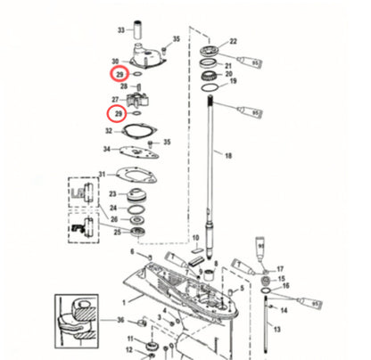 Washer Set of 2 for Mercury Marine
