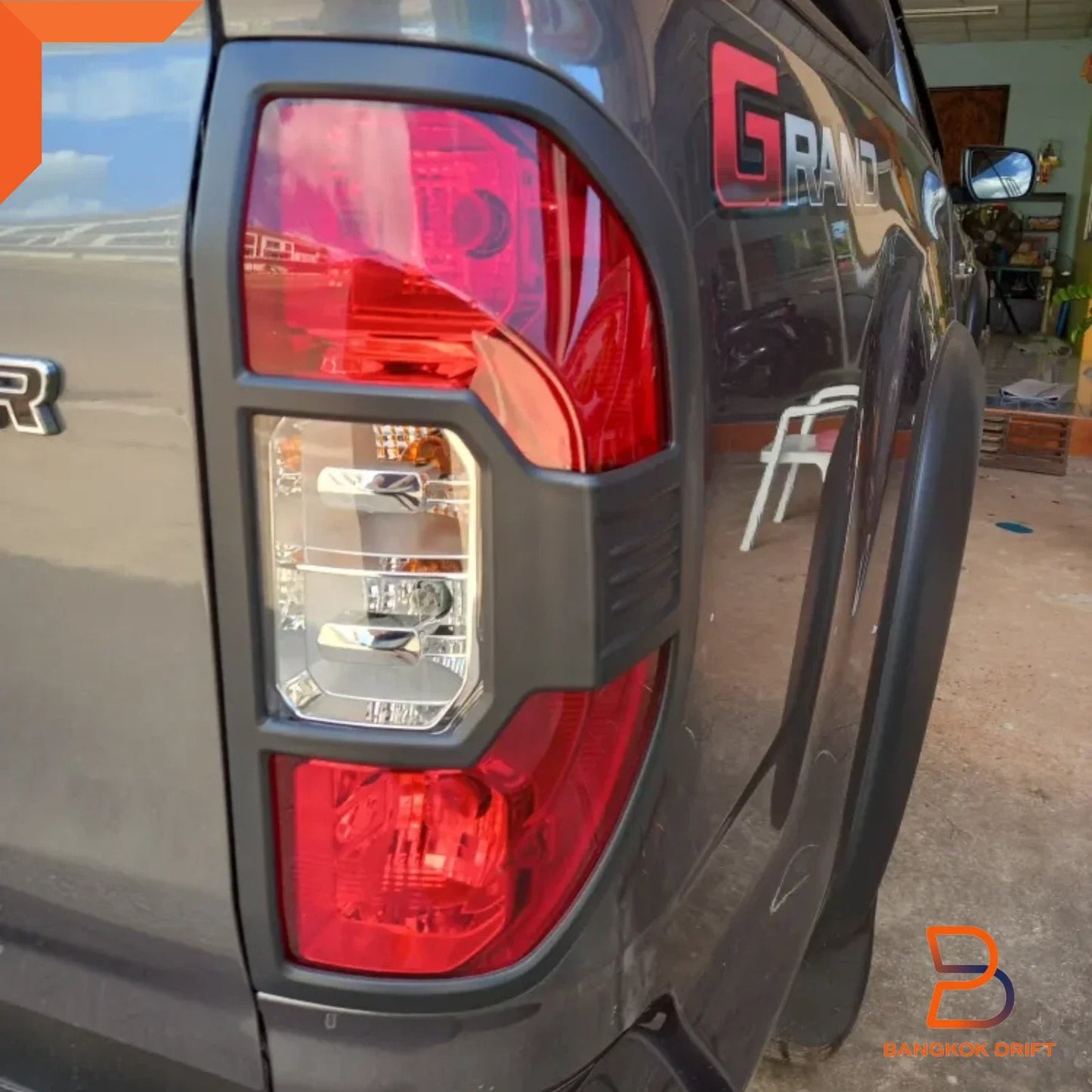 Matte Black Headlight Taillight Cover Trim for LDV T60 Pro, MG Extender (2019-2022)