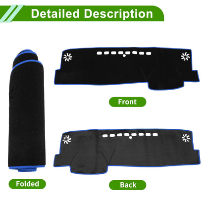 Dashboard Cover for Toyota Camry XV70 (2018–2023) Black Blue Polyester