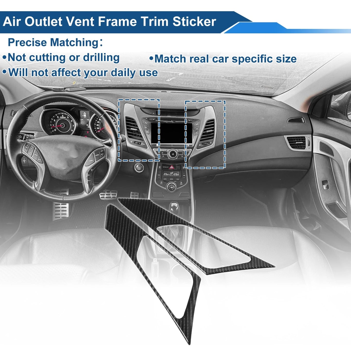 Air Condition Outlet Vent Trim Cover for Hyundai Elantra (2017–2020)