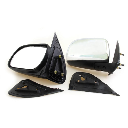 Set of 2 Chrome Door Wing Mirrors for Toyota Hilux (2005–2012)