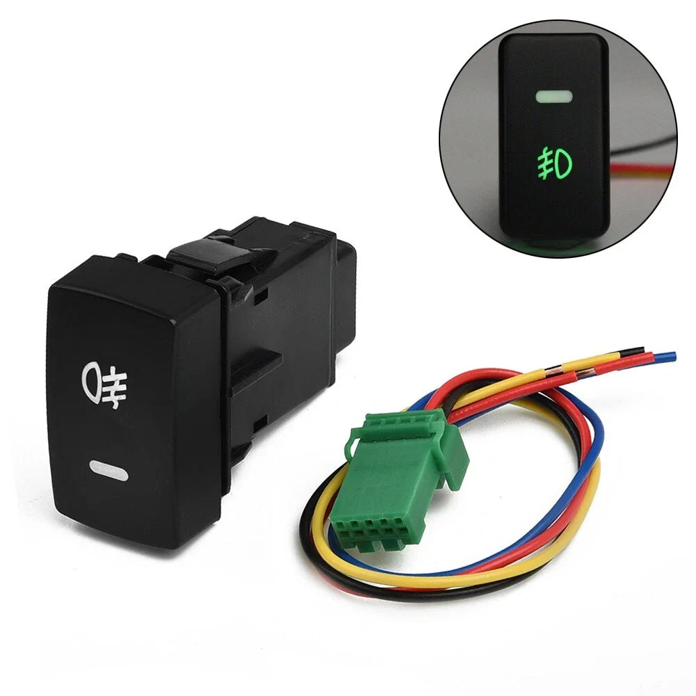 Push Green LED Fog Light ON OFF Button for Honda Civic / Accord