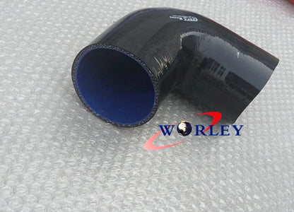 90 Degree Elbow Bend Red Silicone Hose 3" ID for Intake Pipe