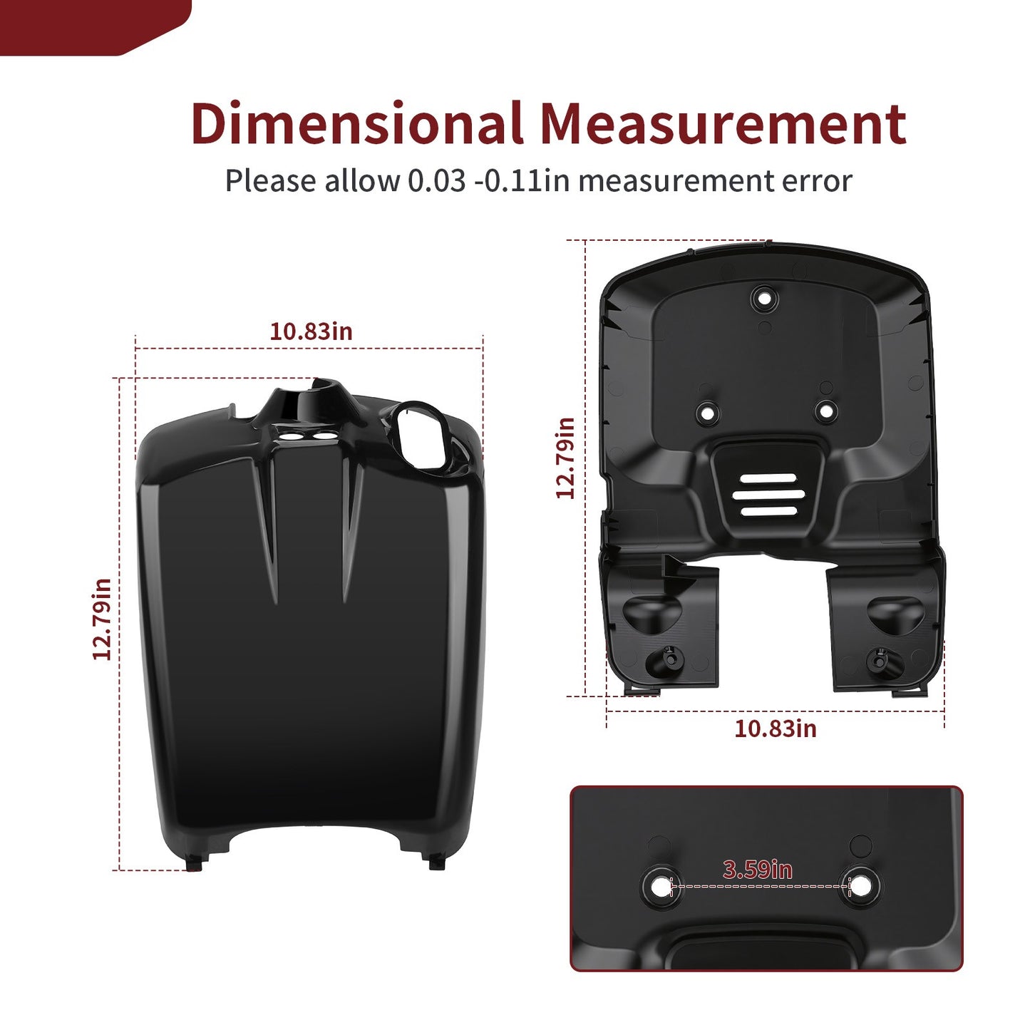 Fender & Inner Front Cover Set for Honda Ruckus 50 (2003–2024) Black