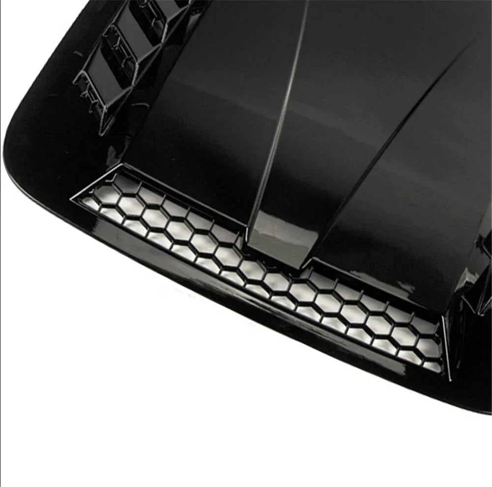 Hood Vent Scoop Cover for Universal Car Exterior Air Intake Grille Trim Black