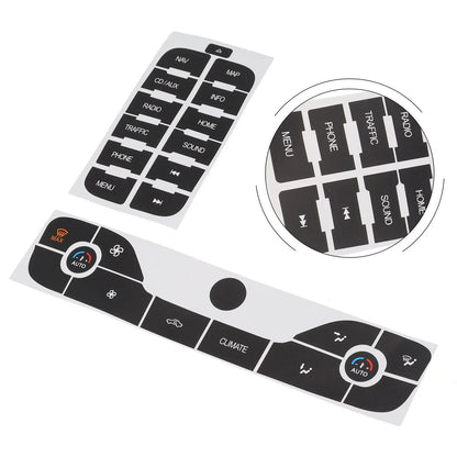Radio + AC Button Repair Sticker for Ford S-Max (2011–2011)