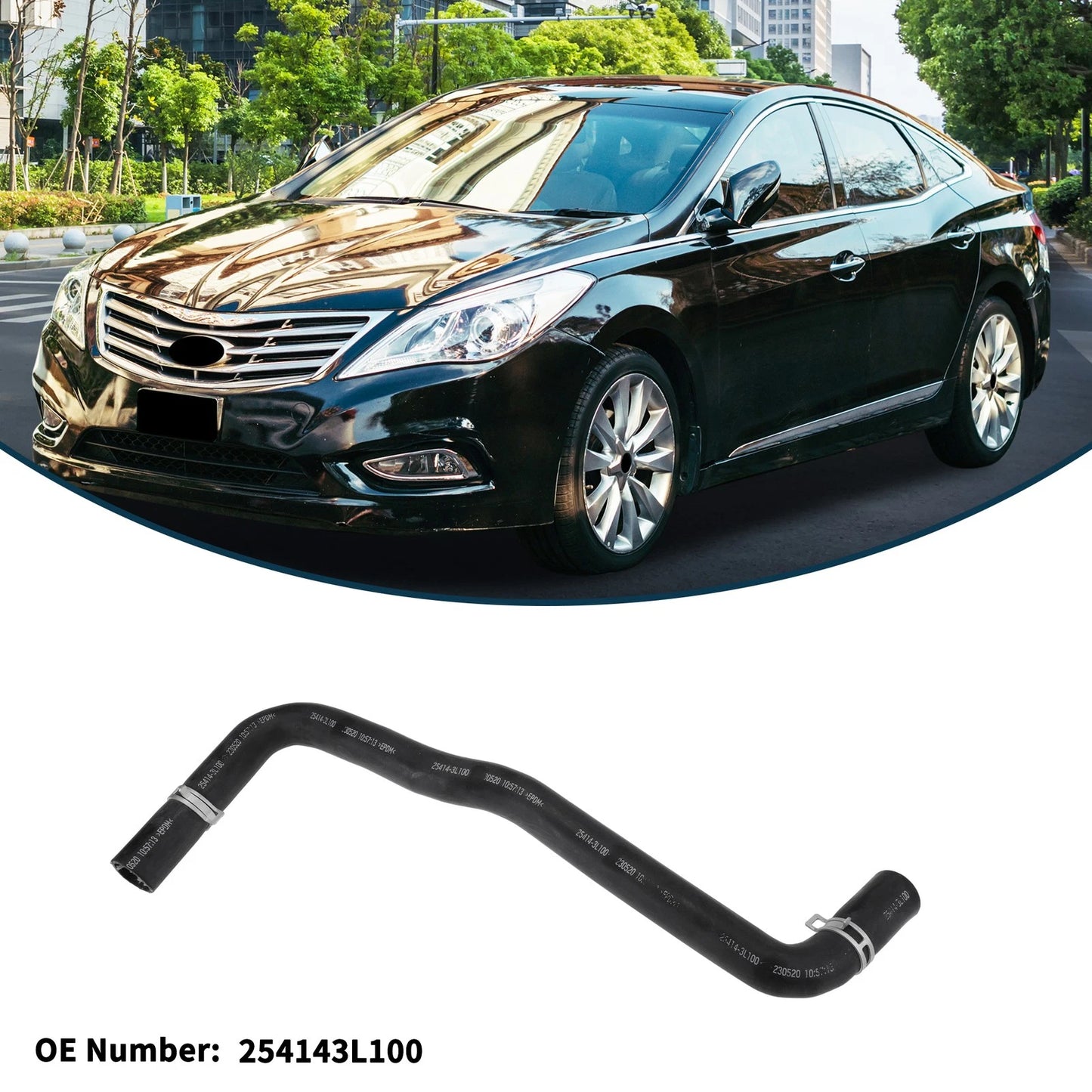 Radiator Hose for Hyundai Azera (2006–2011) No. 254143L100 Water Supply Pipe