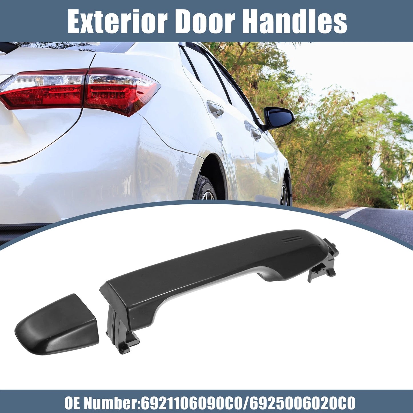 Exterior Door Handle for Toyota Camry (Black) (2018–2023)
