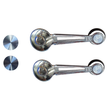 Set of 4 Window Crank Handles & Covers for Ford Falcon Mustang Bronco (1967–1977)