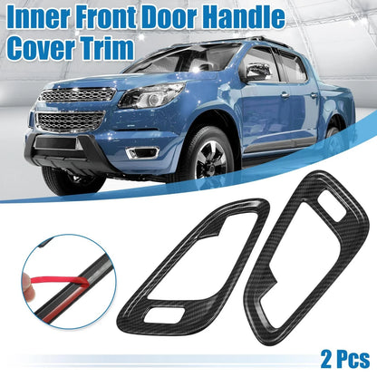 2 x Black Inner Front Door Handle Patch Covers for Chevrolet Colorado (2015-2022)