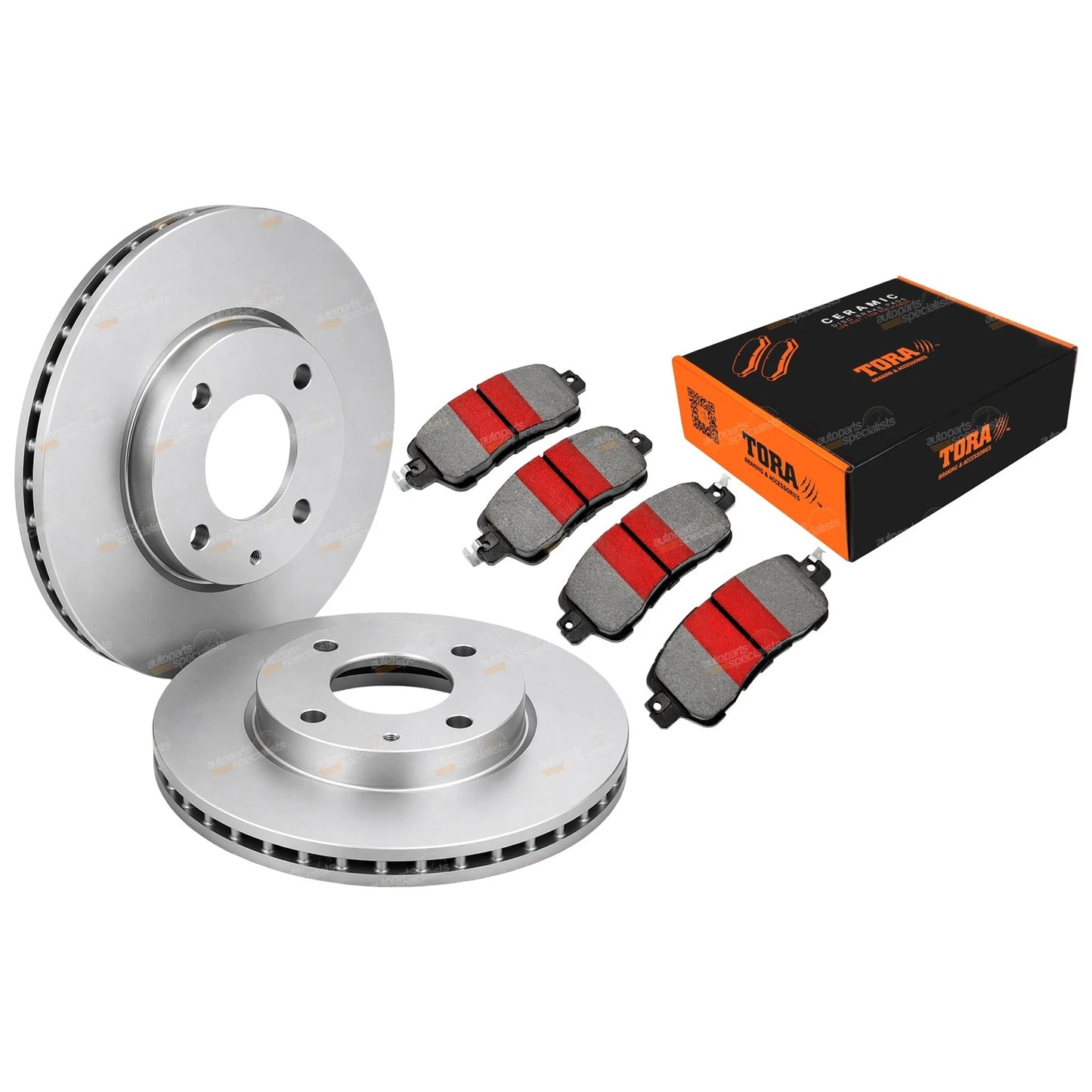 2x Front Disc Brake Rotors & Pads for Mazda 2 DJ DL (2014–2025)