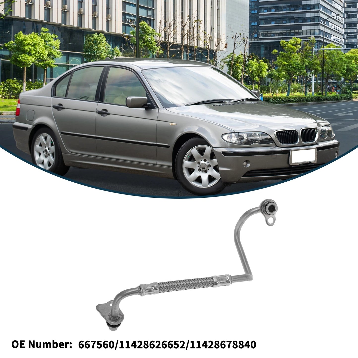 Radiator Hose for BMW 228i (2014–2016) No. 667560, Metal, Silver Tone