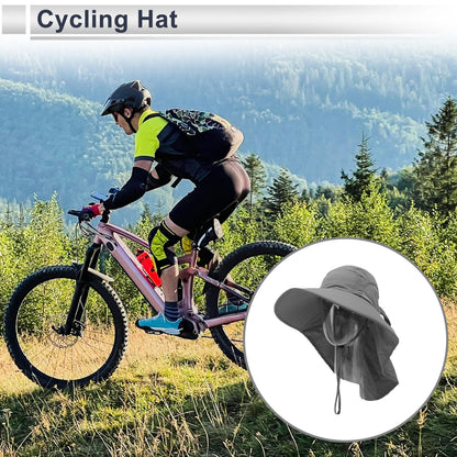 Neck Protection Cycling Hat Sweat Wicking Light Gray 28x40cm (2023)