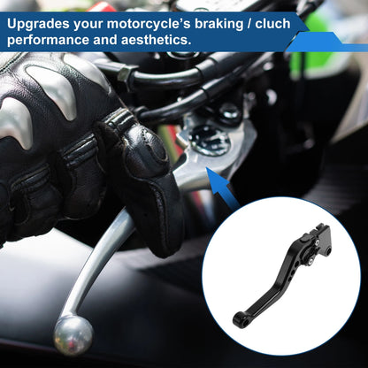 Short Brake Clutch Levers for Yamaha MT07 (2014–2022) - Solid Black, 1 Pair
