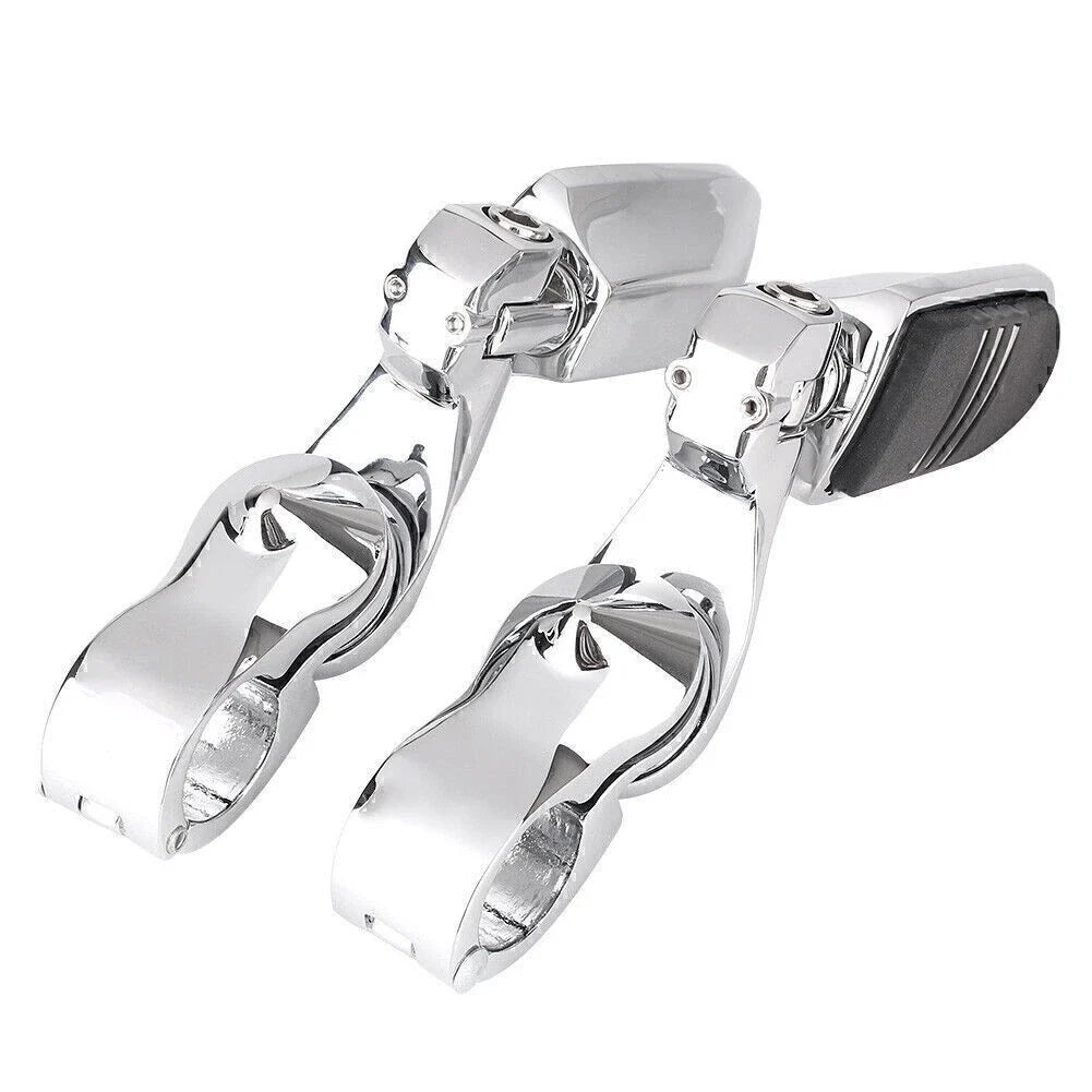 1-1/4" Adjustable Engine Guard Highway Foot Pegs for Harley