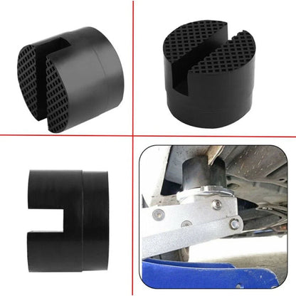 1x Rubber Slotted Rail Adapter Floor Jack Guard Protector Pad Frame Black