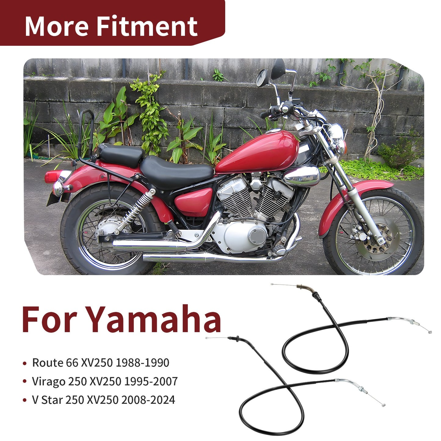 Throttle Cable Set for Yamaha V Star 250 (2008–2024)