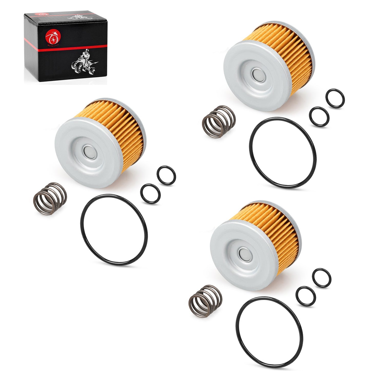 3X Oil Filter & O-Ring for Honda Big Red 250 (1985–1989)