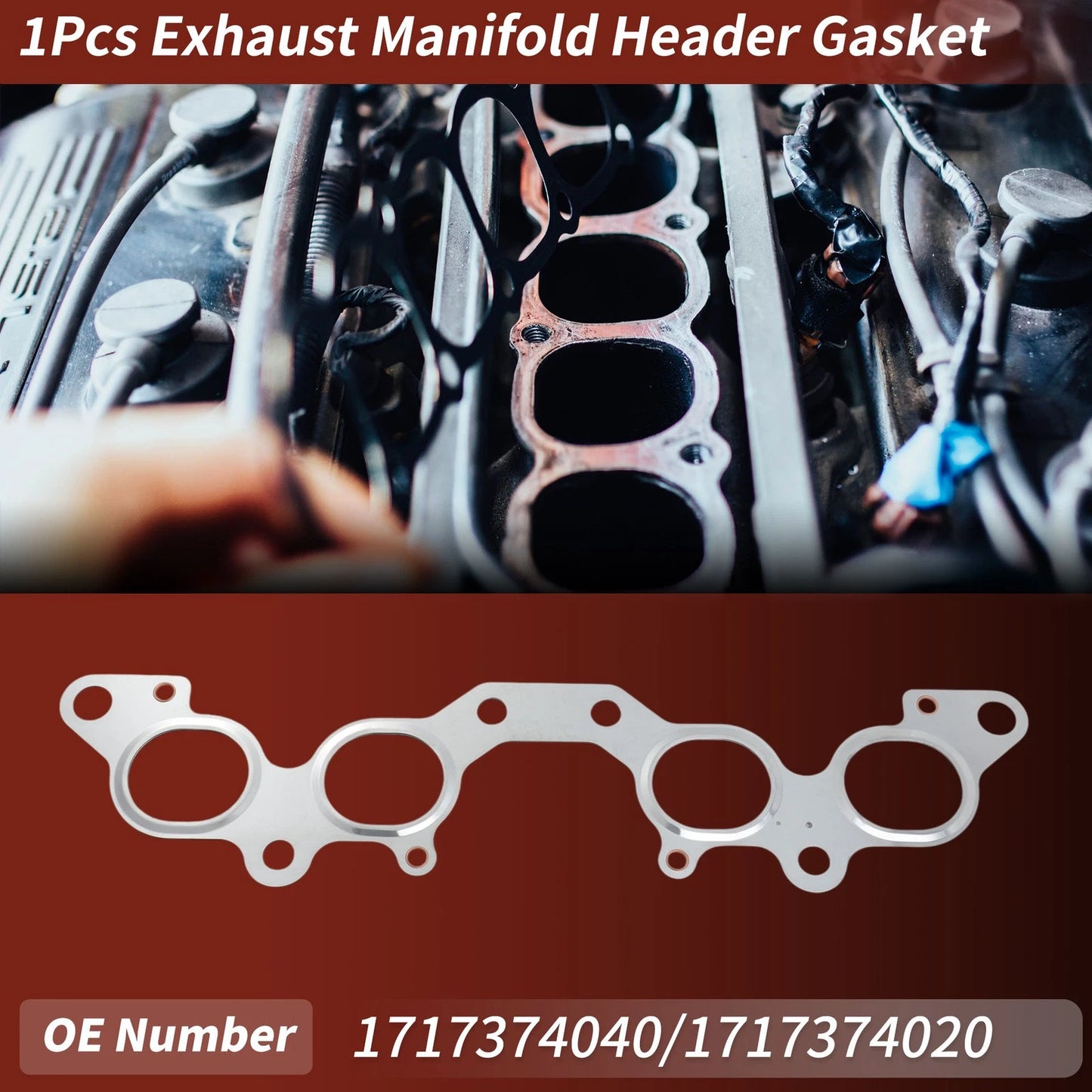 Exhaust Manifold Header Gasket for Toyota Avensis (1997–2000) No. 1717374040