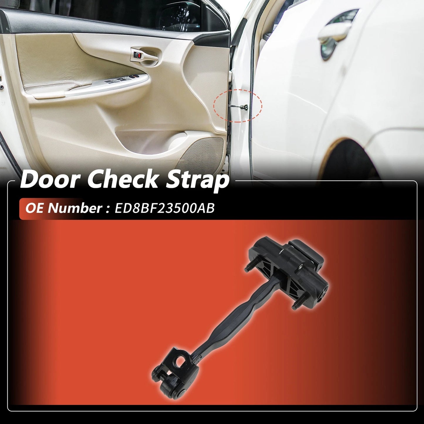 Right Door Check Strap for Ford Escort (2015–2021) No. ED8BF23500AB
