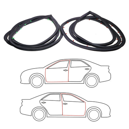 Set of 4 Weatherstrips for Datsun Nissan Bluebird GL Sedan (1975–1980)