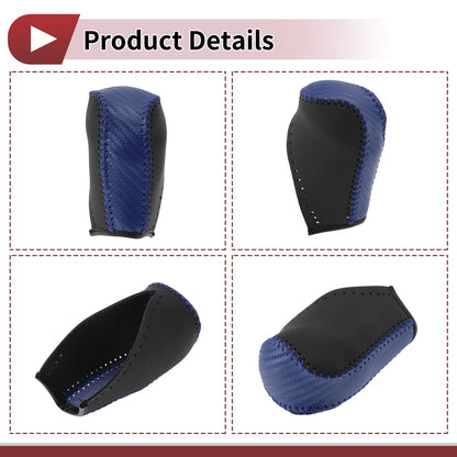 Gear Shift Knob Cover for Toyota Corolla (2014–2018) Blue Faux Leather