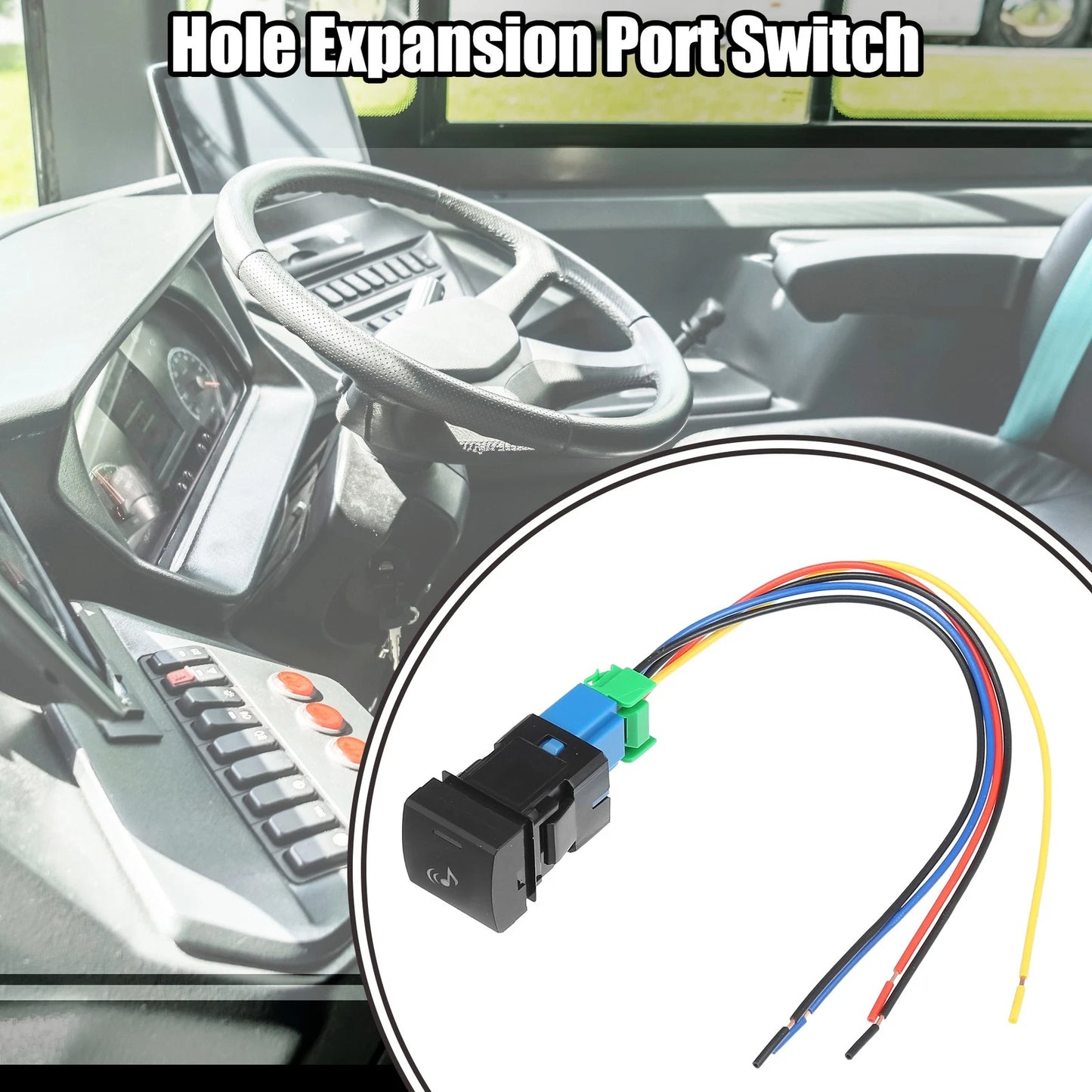 Hole Expansion Port Switch with Wire for Toyota Vehicles (1 Pcs)