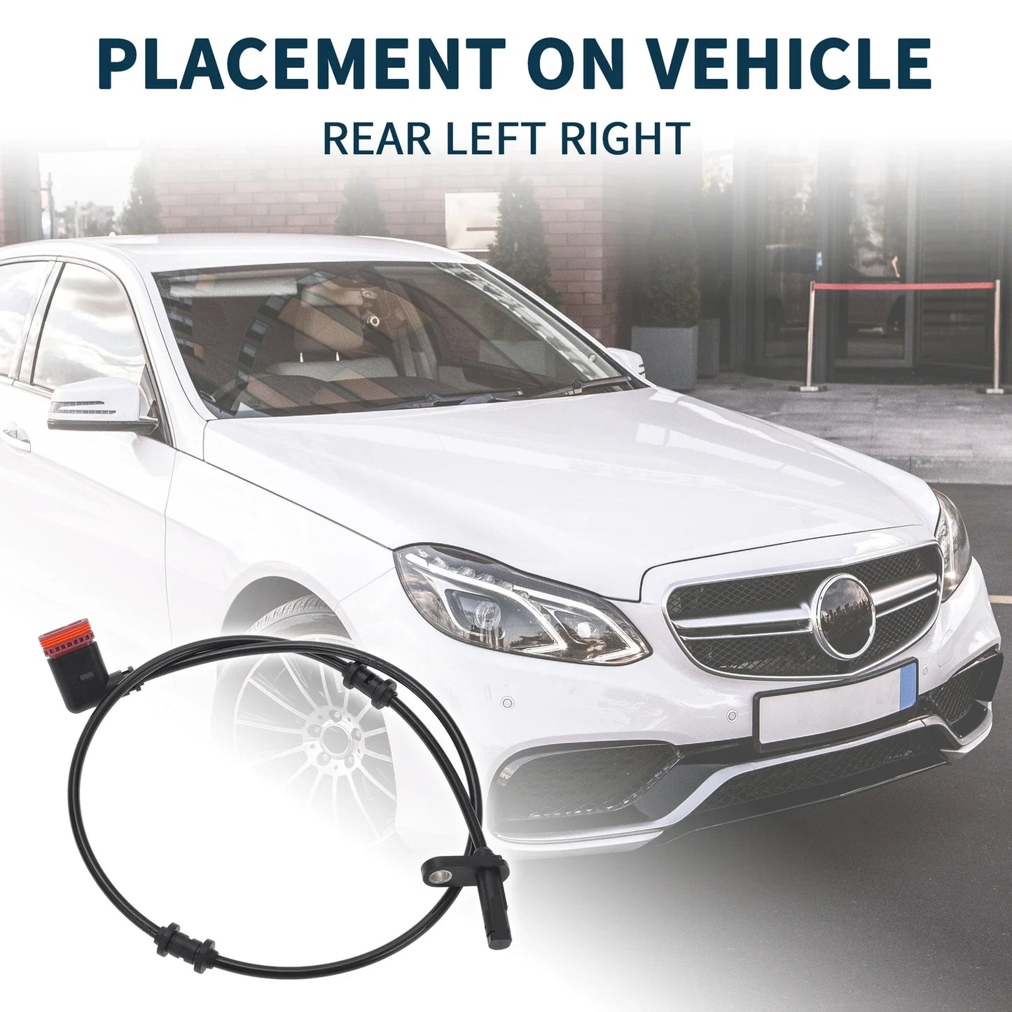 2 x Rear Side ABS Wheel Speed Sensors for Mercedes-Benz CLS550 (2012-2018)