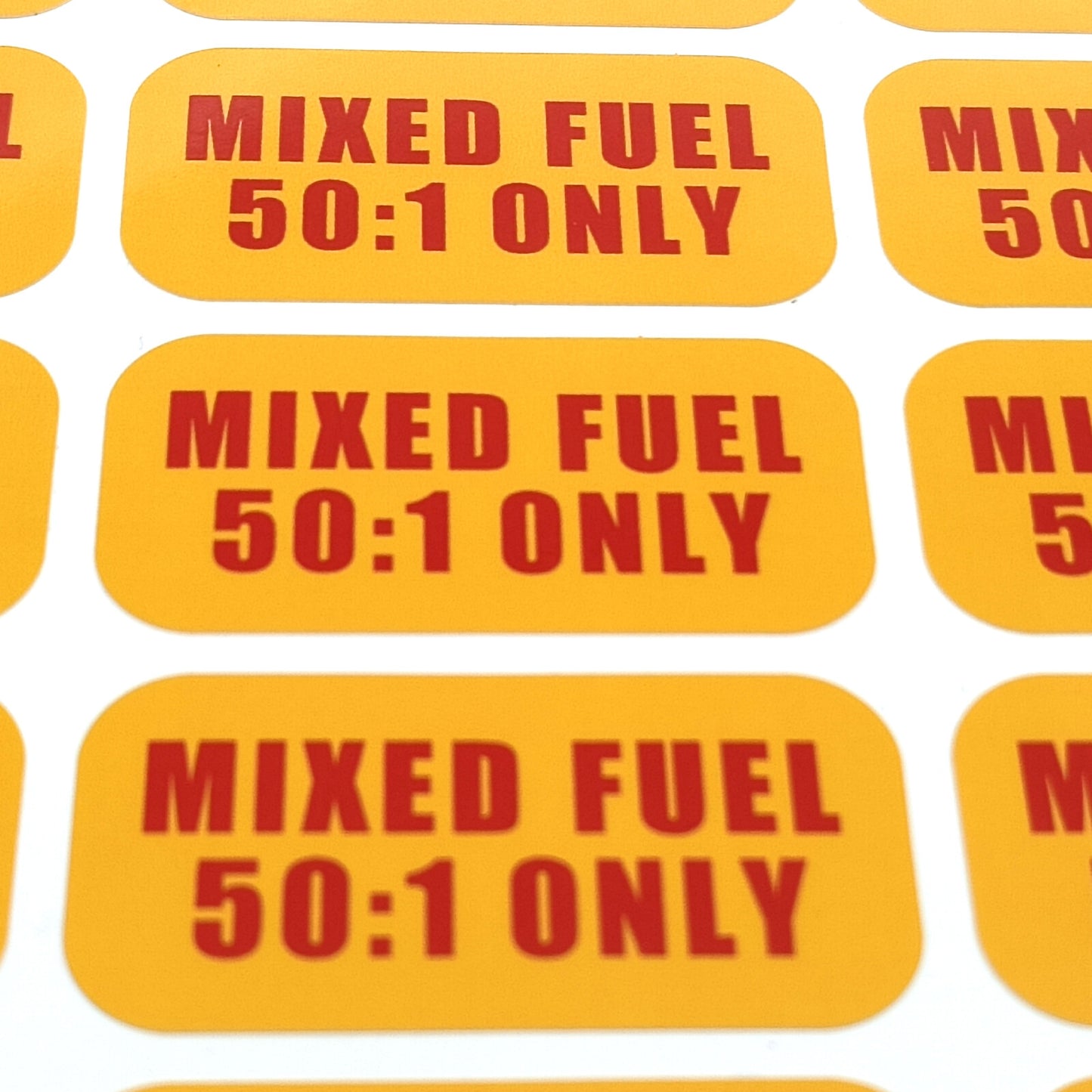 Set of 24 Fuel Only Stickers for Gas Oil Mixture Cans