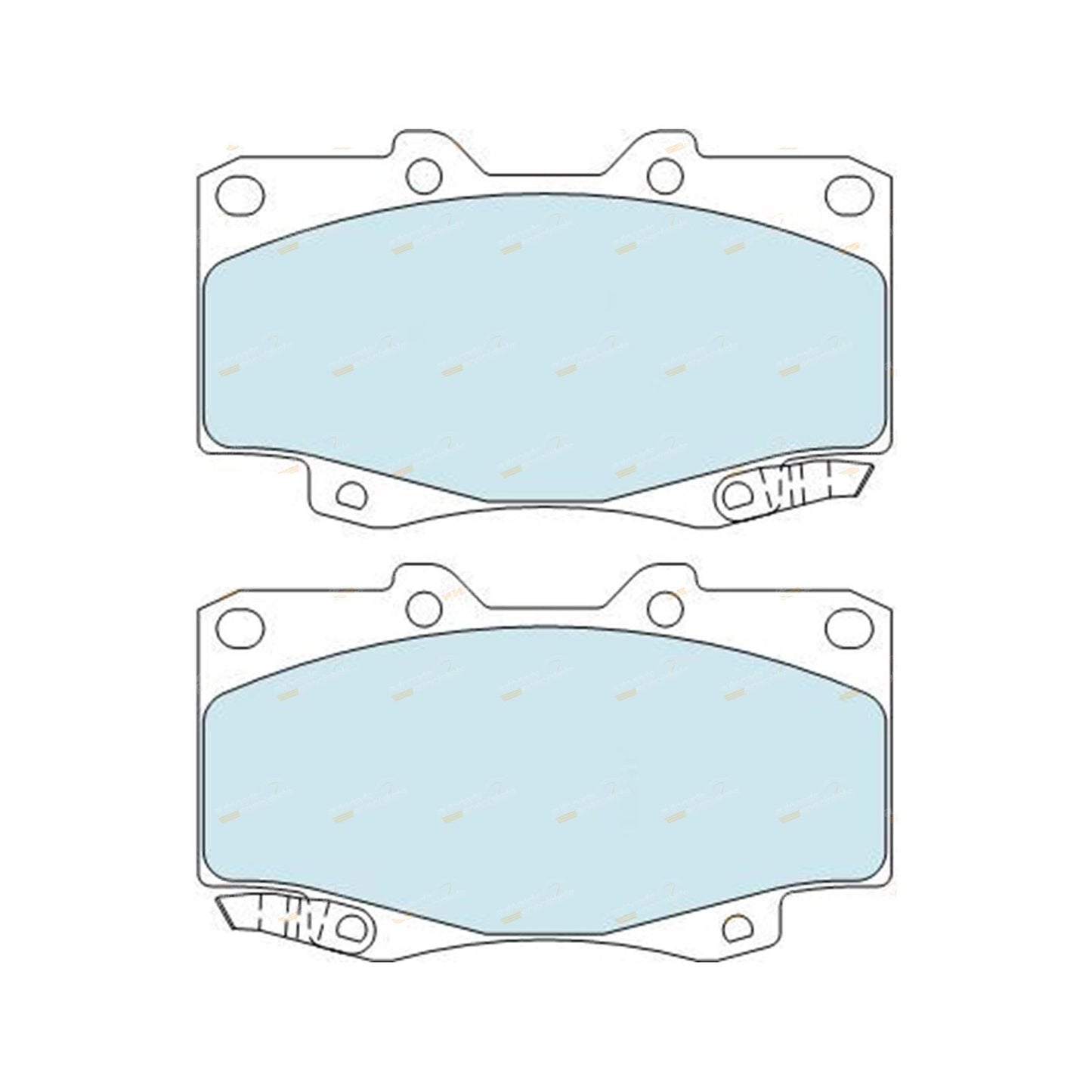 Set of 4 Bendix HD Front Disc Brake Pads for Hilux (2005–2016)