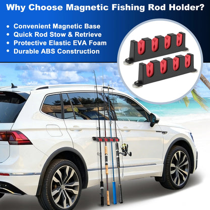 2X Magnetic Fishing Rod Holder for Universal Use