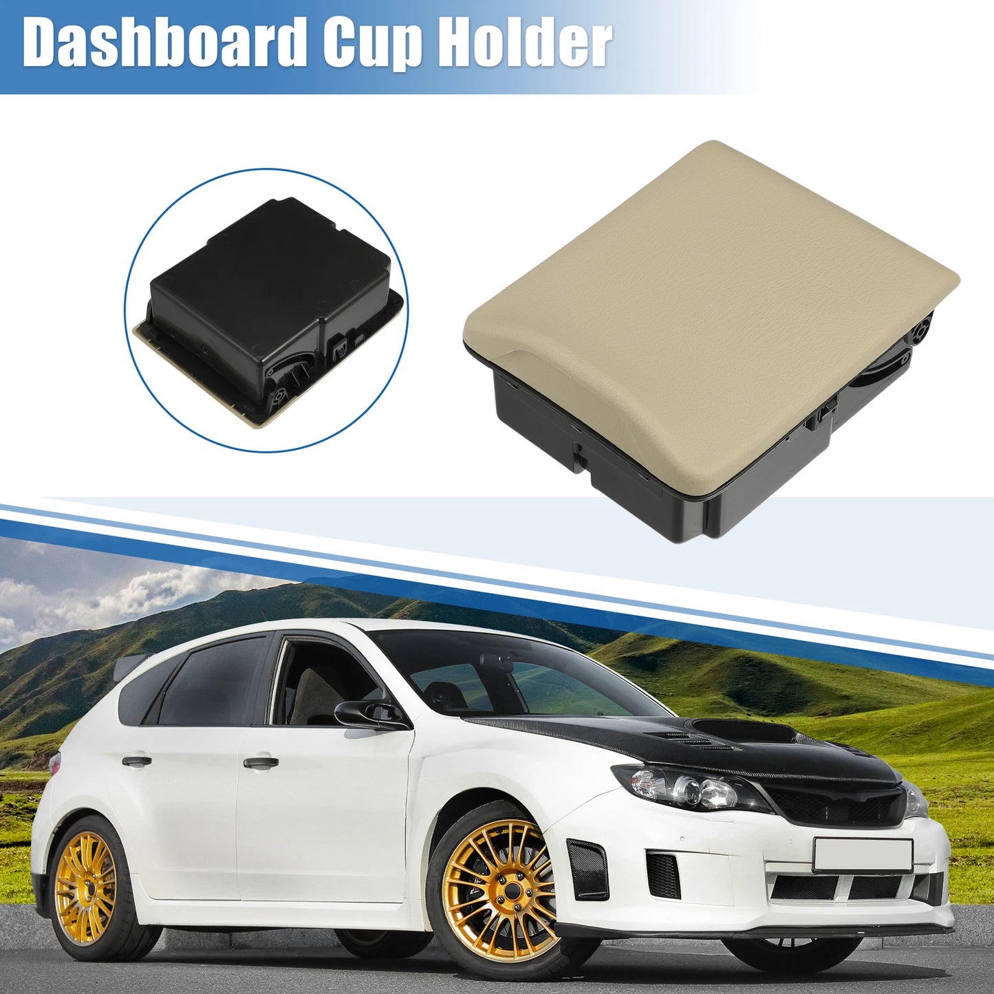 Center Console Cup Holder for Subaru Impreza 2.5L (2005–2007) ABS Black Beige