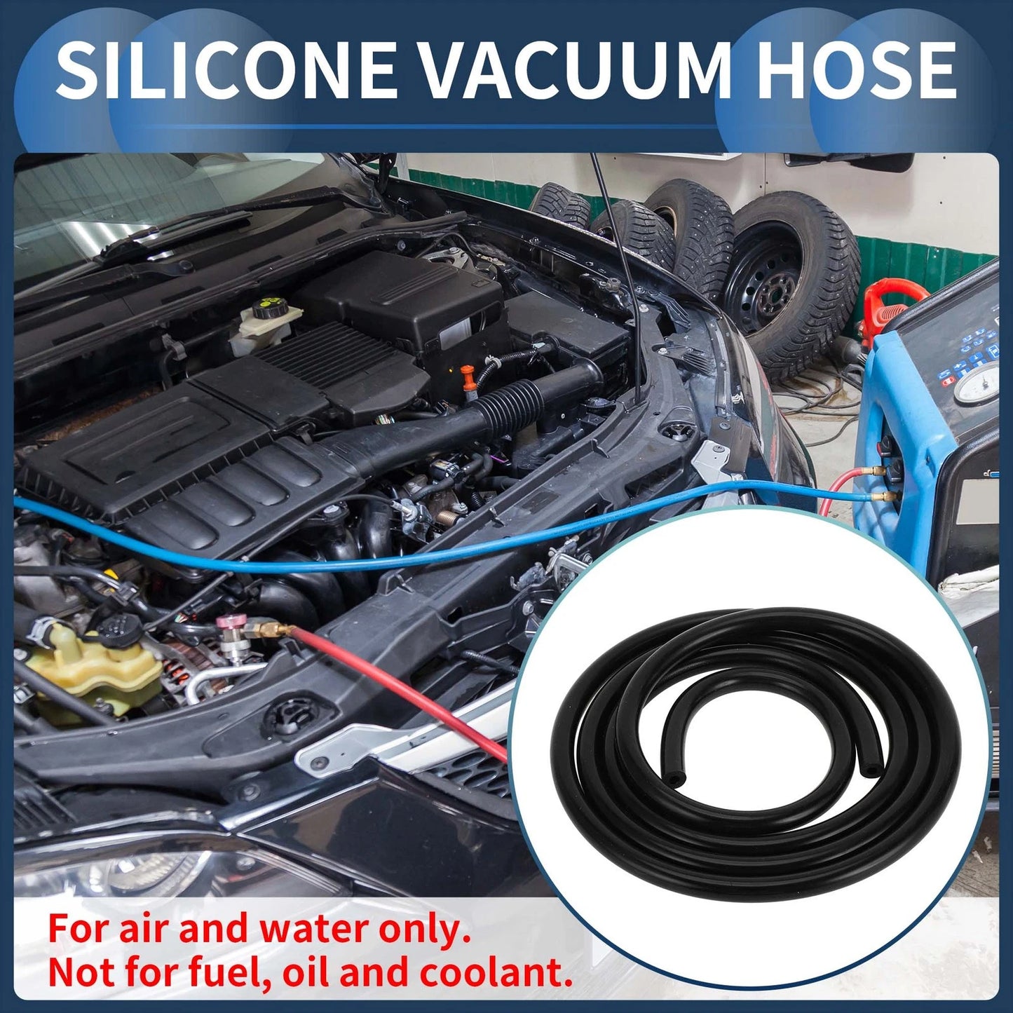 Silicone Vacuum Tubing Hose 5FT 3/16" ID 2.5mm Thickness for Air Water