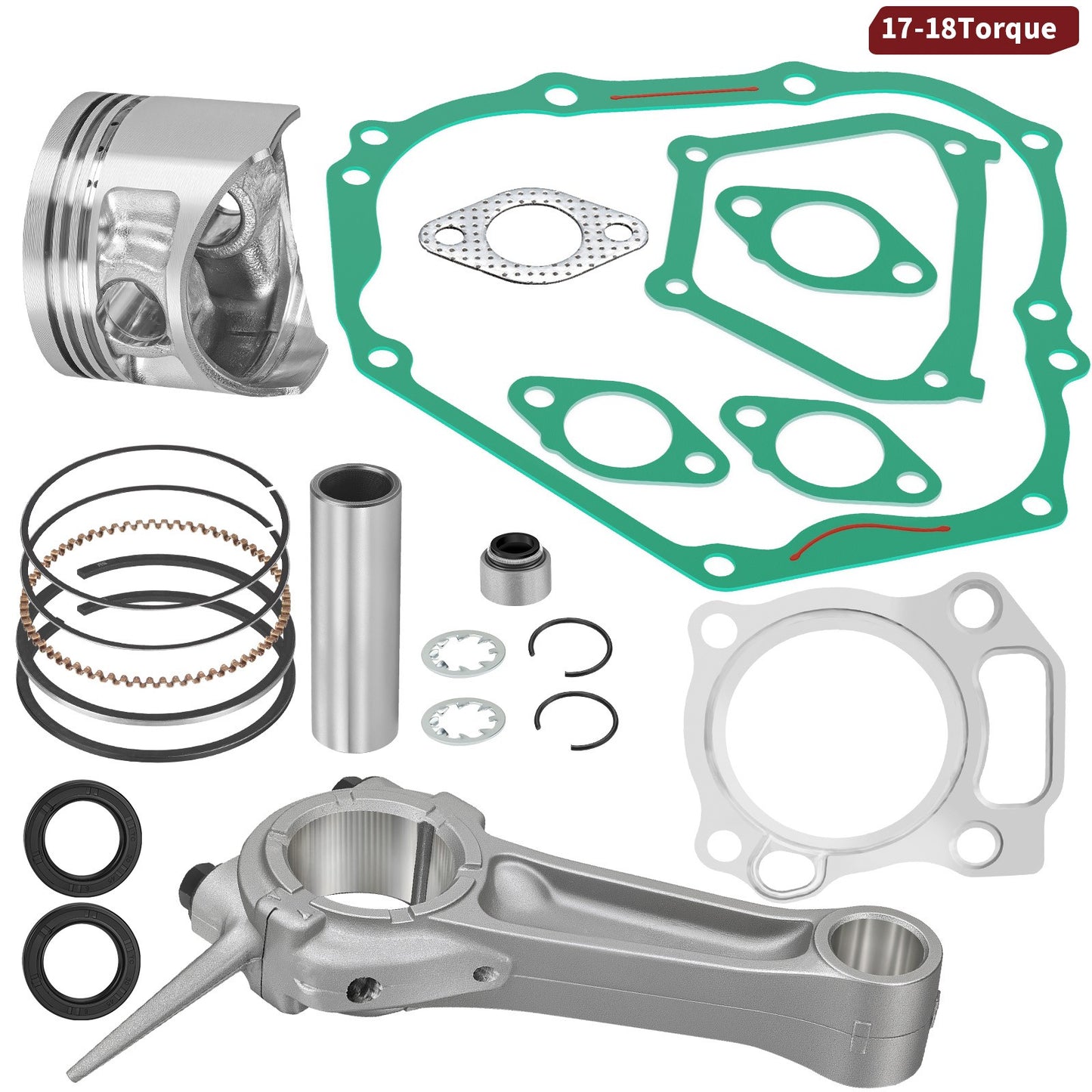 Piston Gasket Rebuild Kit for Yamaha Golf Cart G16-G20 (301CC)