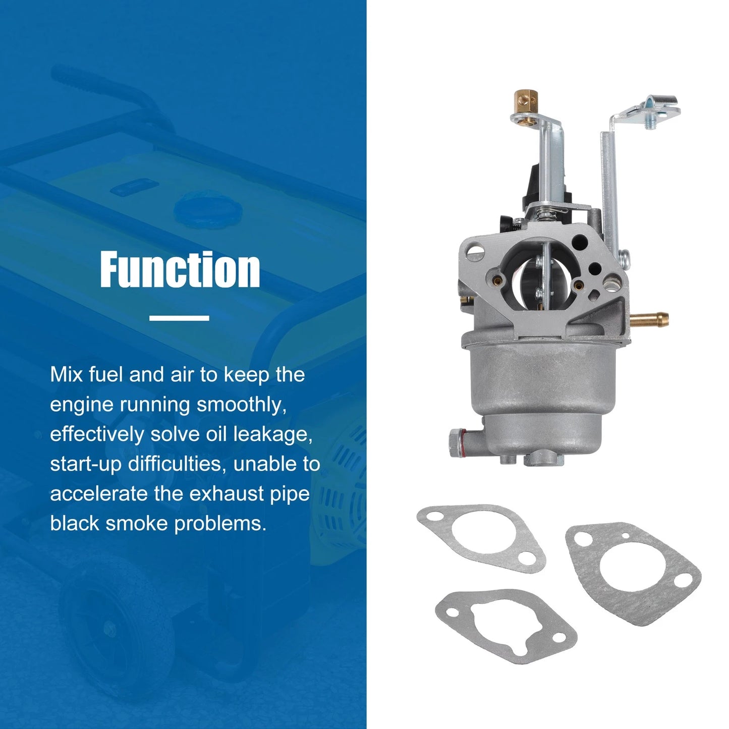 Set of 1 Carburetor Kit for Caterpillar RP6500 RP6500E (Gas Generator)
