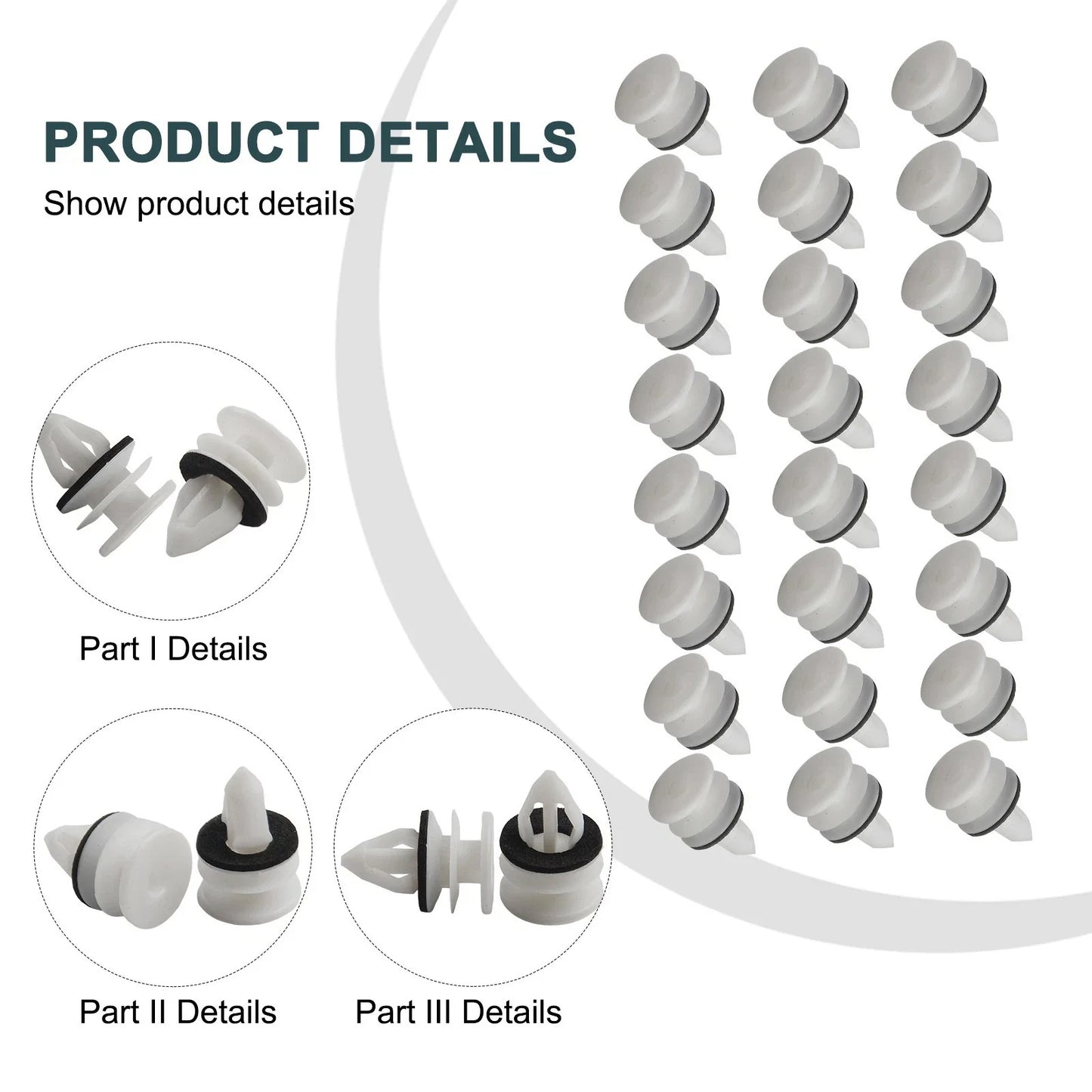 Fixed Fastener / 30pcs Plastic for Chevrolet Trailblazer (2002–2009)