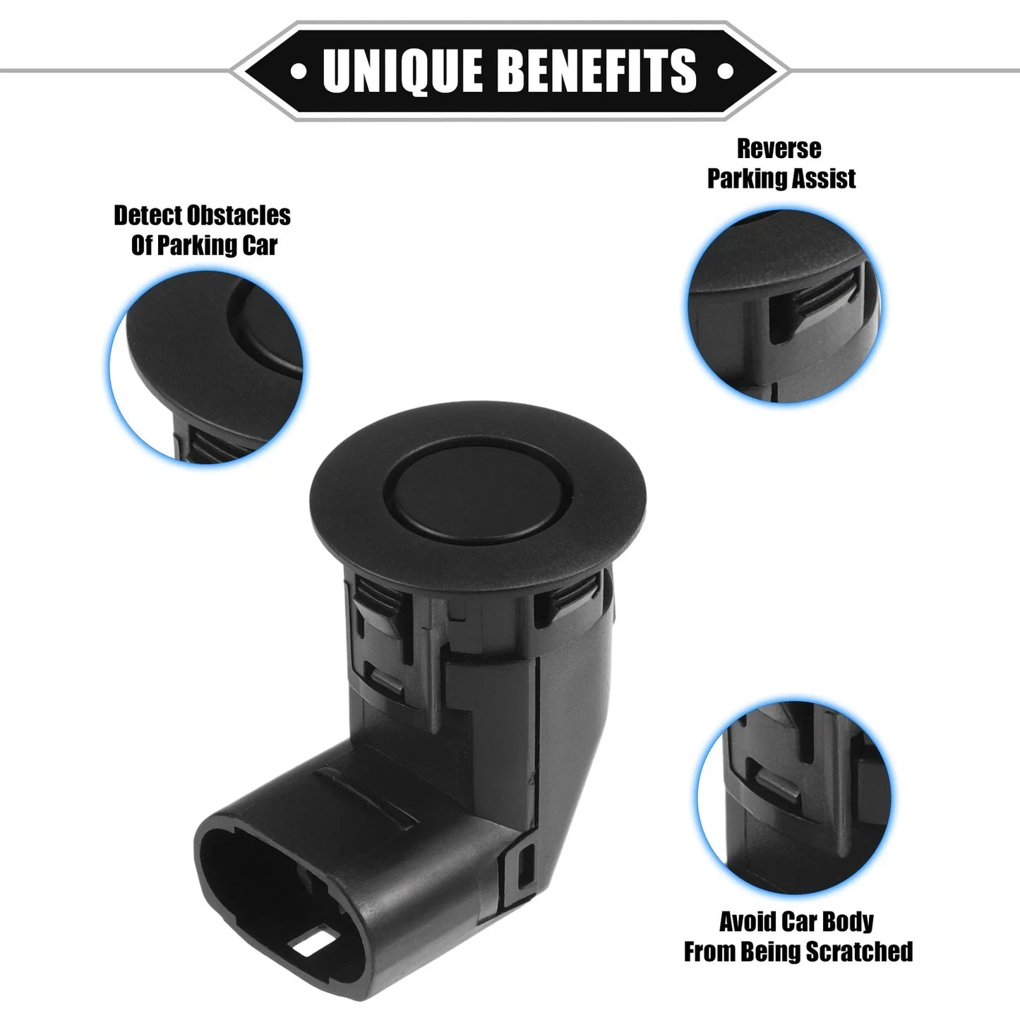 Reverse Parking Assist Sensor for Honda City T9N (2014-2019) ABS Black