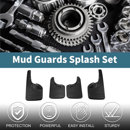 Set of 4 Mud Flaps Splash Guards for Toyota Hilux Vigo 4WD (2010–2014)