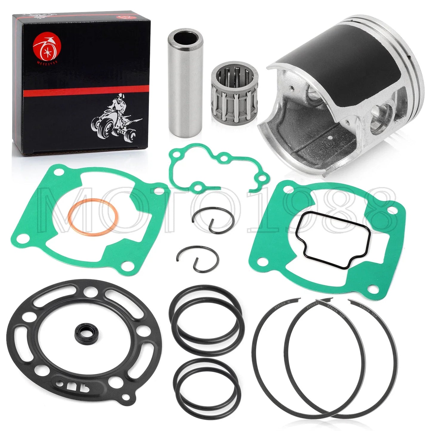 Piston Bearing & Piston Ring Gasket 52.5mm for Kawasaki KX100 (1995–2013)