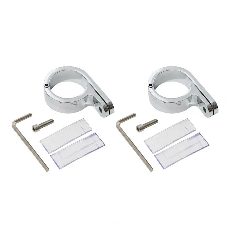 1 1/4" Chrome Universal Handlebar Mounts for Harley