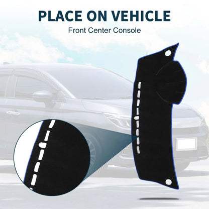 Dashboard Cover Mat for Honda City Grace 2008-2013 Sun Protector Pad Black Blue