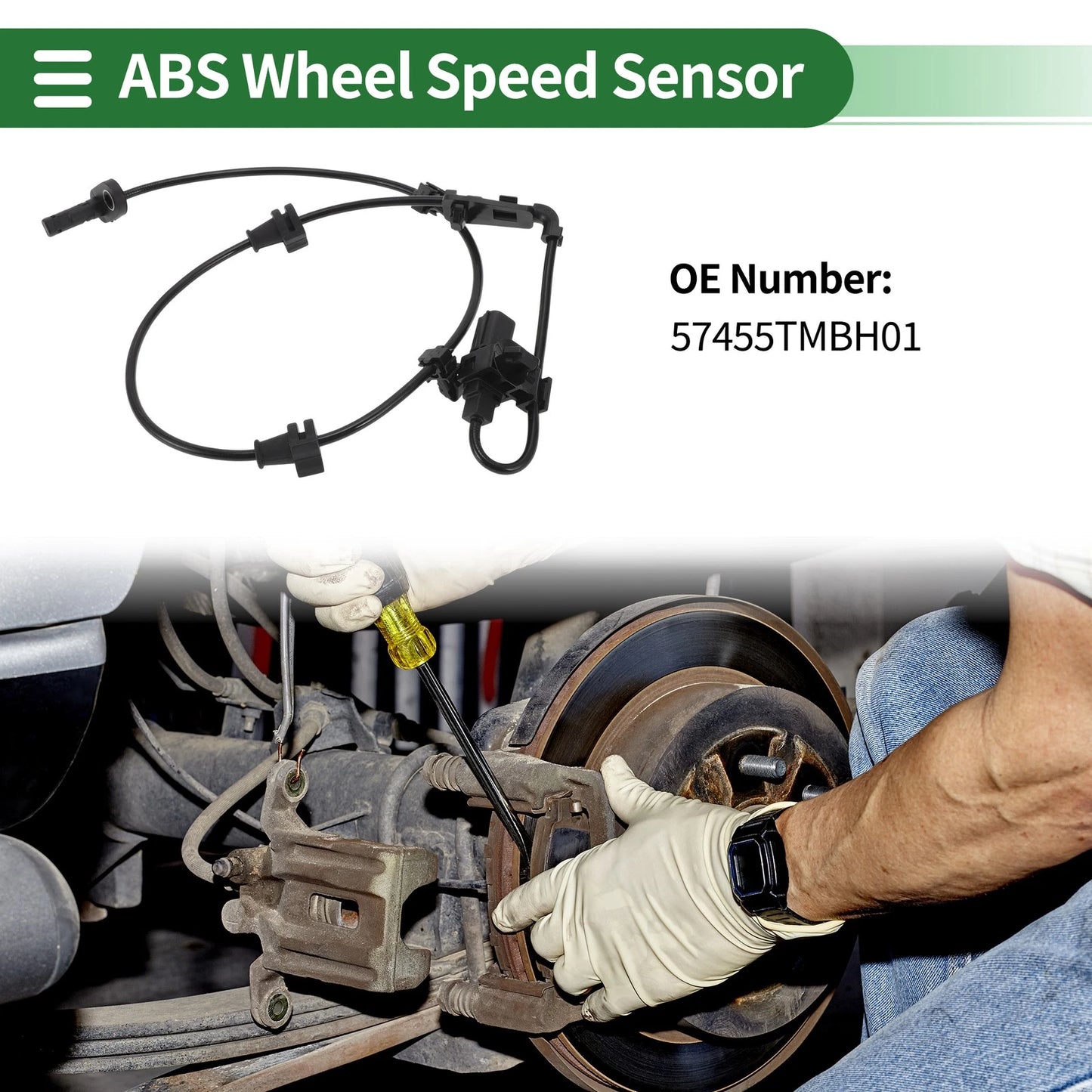 ABS Wheel Speed Sensor No. 57455TMBH01 for Honda CR-V (2017) Front Left