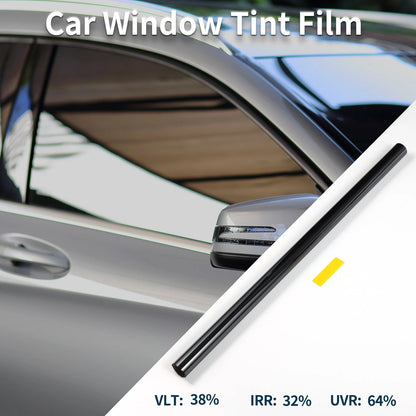 Carbon 1 Ply Window Tint Film for Car (6.56ft x 15.7inch, Light Black)
