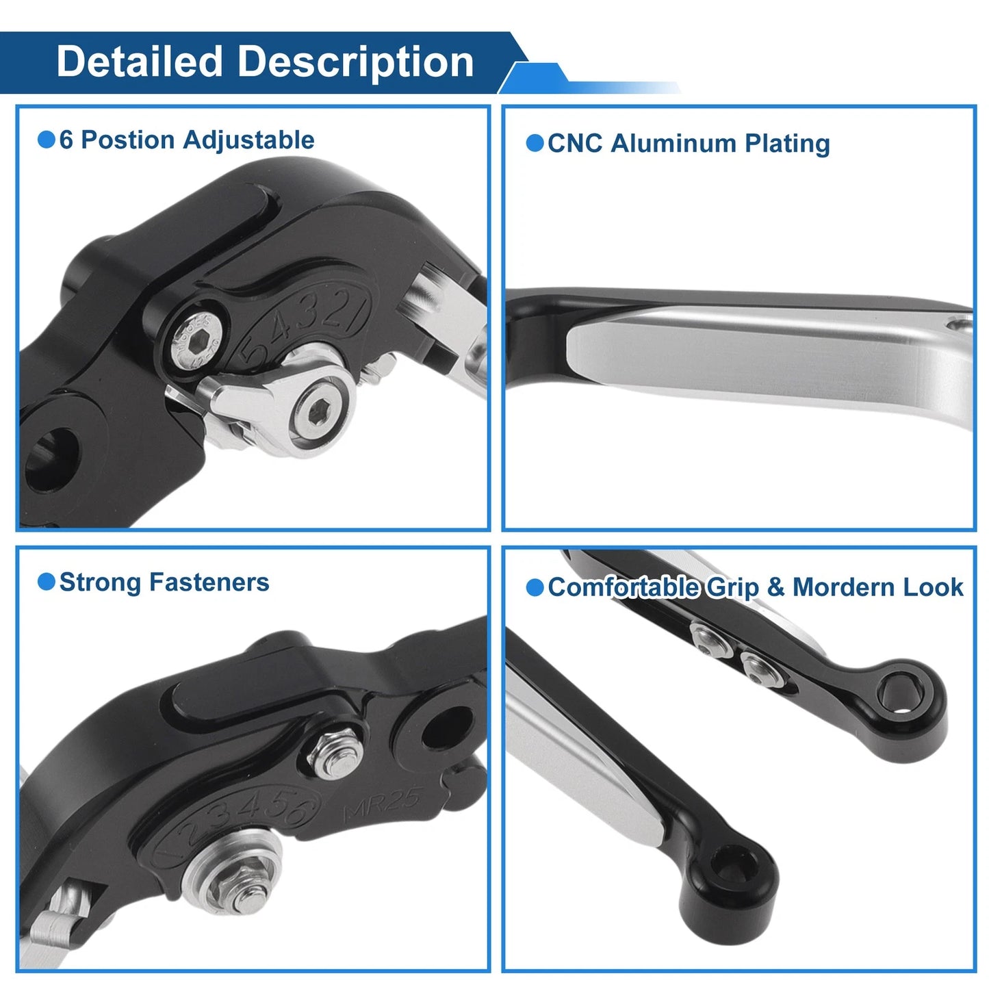 Adjustable Brake Clutch Lever Set for Yamaha MT125 (2014–2021)