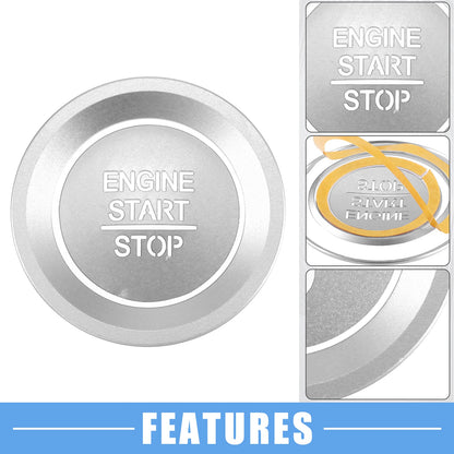 Ignition Button Sticker for Honda Accord (2018–2022) Silver Tone