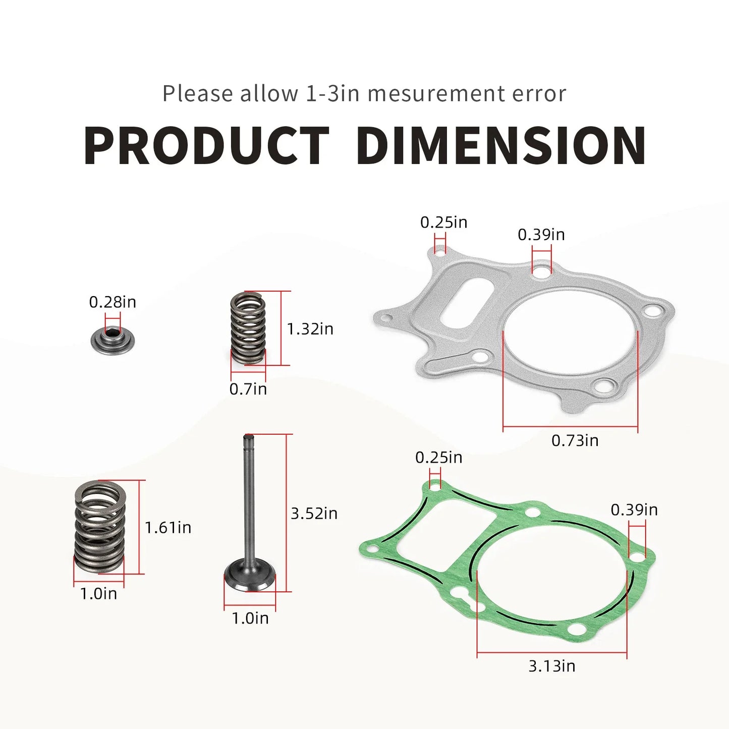 Intake Exhaust Valve Seal Spring Kit for Honda Recon 250 TRX250 TE (2002–2023)